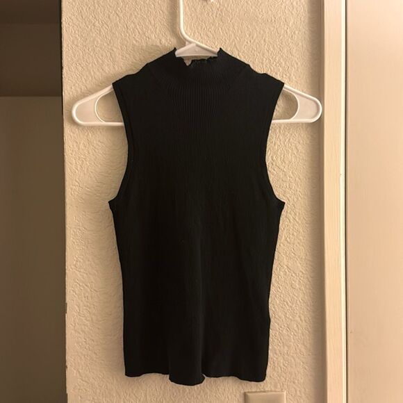 Madewell | Black Merino Wool-Silk Sweater Tank Size L - Picture 5 of 6
